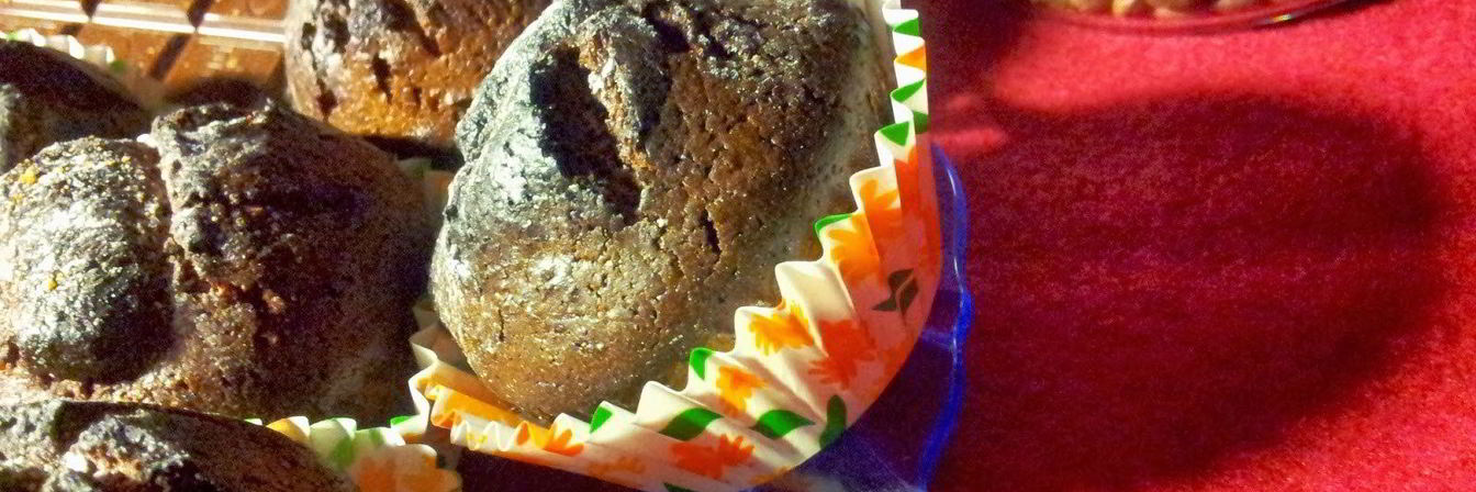 Шоколадные маффины с грецкими орехами