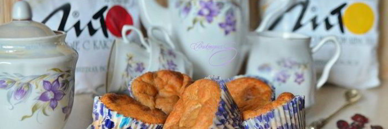 Творожные маффины с вяленой клюквой и отрубями