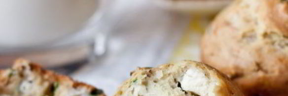 закусочные маффины с фетой и зеленью