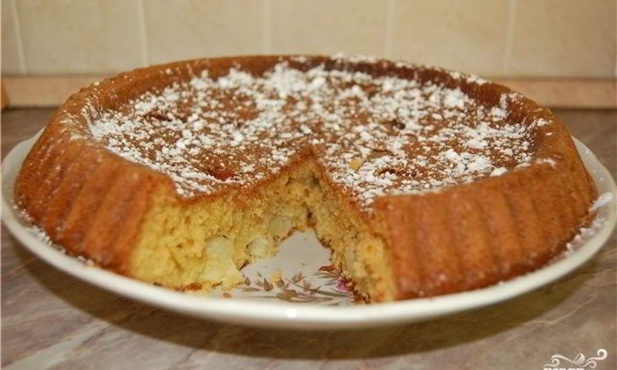 Рецепт манника с яблоками