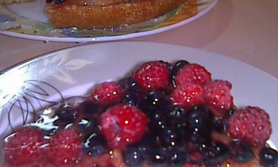 Рецепт манника с ягодами