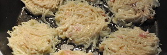 картофельные оладьи с беконом