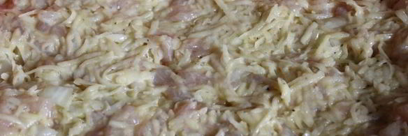 картофельные оладьи с курицей и луком