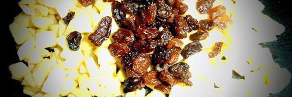 оладушки с карамельно-фруктовым припеком