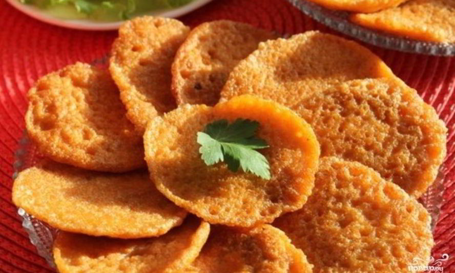 Рецепт оладий из икры