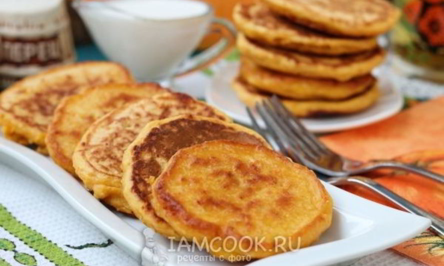 Рецепт оладий из тыквы с сыром