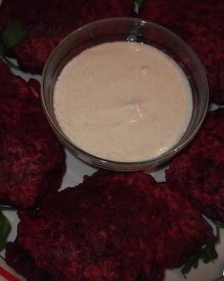 Оладьи из вареной свеклы