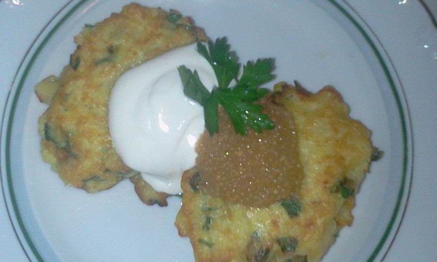 Рецепт оладий картофельных с щучьей икрой