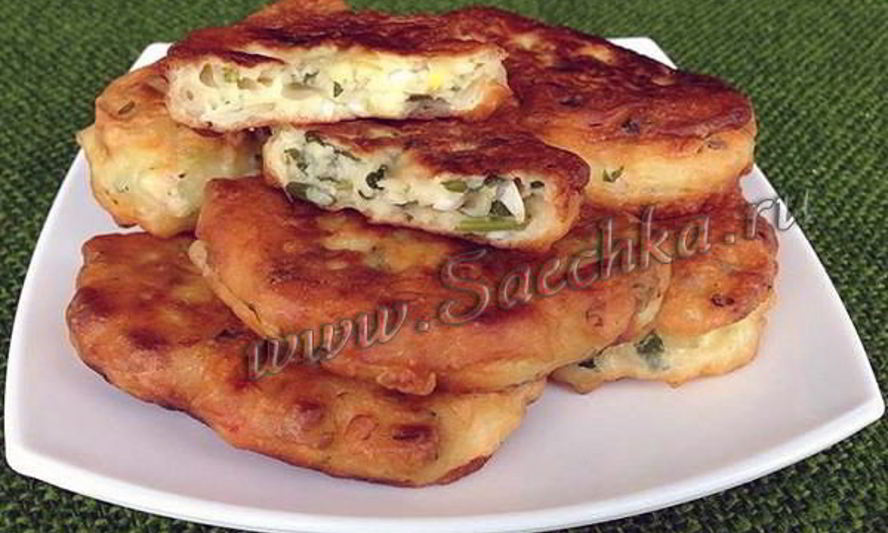 Рецепт оладий с луком и яйцом