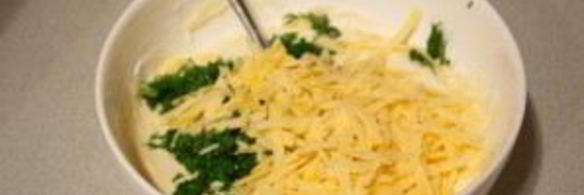 оладьи с сыром и зеленью