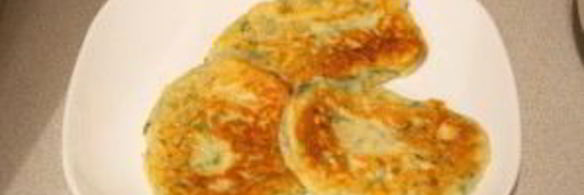 оладьи с сыром и зеленью