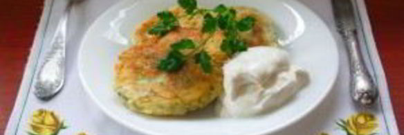 оладьи с сыром и зеленью