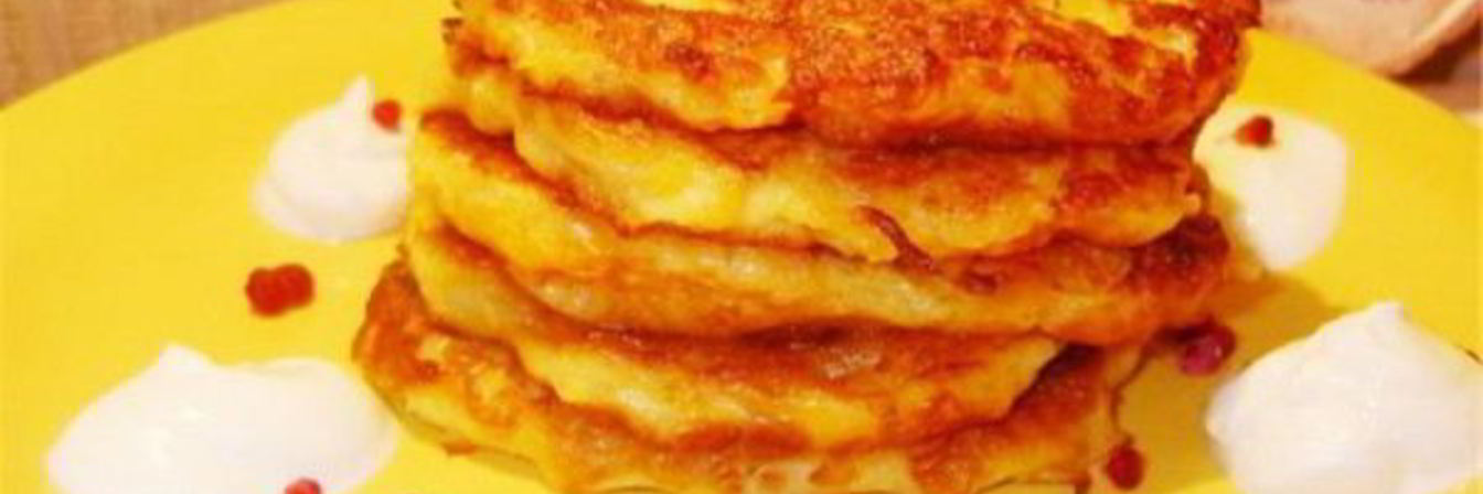 Тыквенные оладьи с творогом