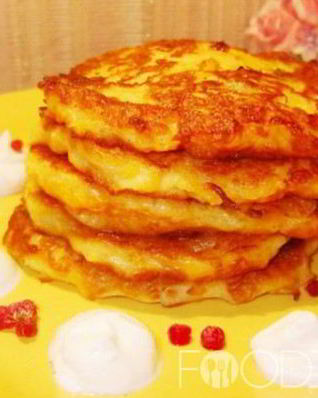 Тыквенные оладьи с творогом