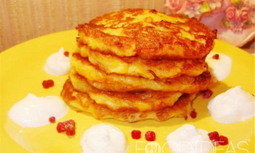 Рецепт тыквенных оладий с творогом