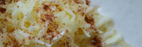 яблочные оладьи с яблочным кремом