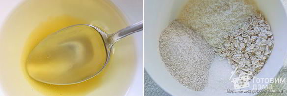 кокосовое и миндальное овсяное печенье