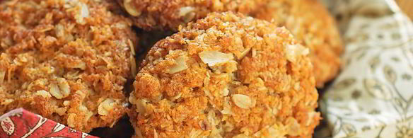 кокосовое и миндальное овсяное печенье