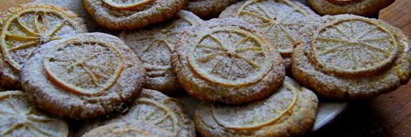 миндальное печенье с дольками лимона