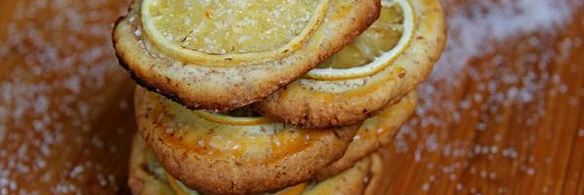 миндальное печенье с дольками лимона
