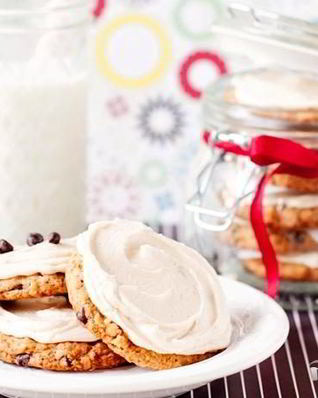 Овсяное печенье с кофейной глазурью