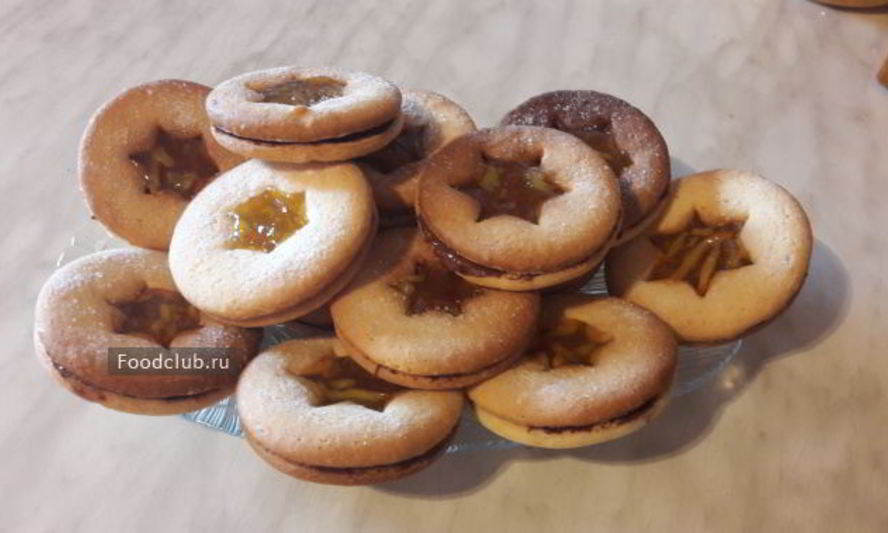 Рецепт печенья линцер с шоколадом и апельсиновым джемом