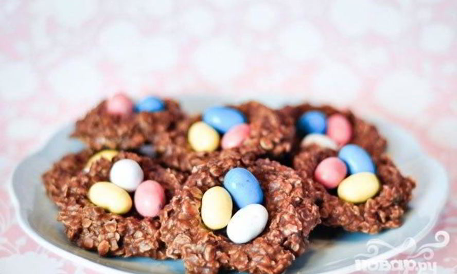 Рецепт шоколадного печенья гнезда