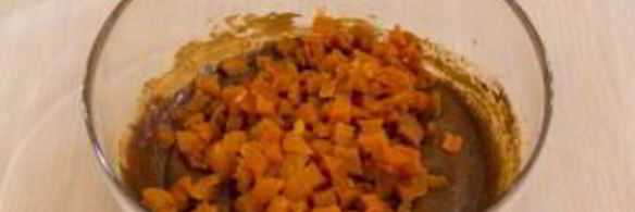 шоколадное печенье с курагой