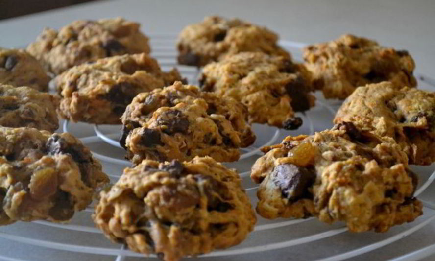 Рецепт тыквенного печенья с шоколадом и изюмом