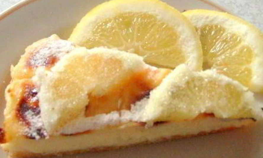 Рецепт лимонного пирога с заварныма кремома