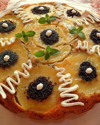 Маковый пирог с яблоками