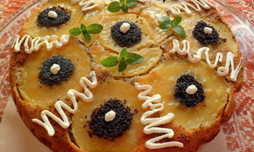 Рецепт макового пирога с яблоками