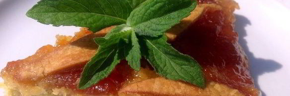 песочный пирог с абрикосовым вареньем