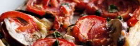 пирог из слоеного теста с сыром и баклажаном