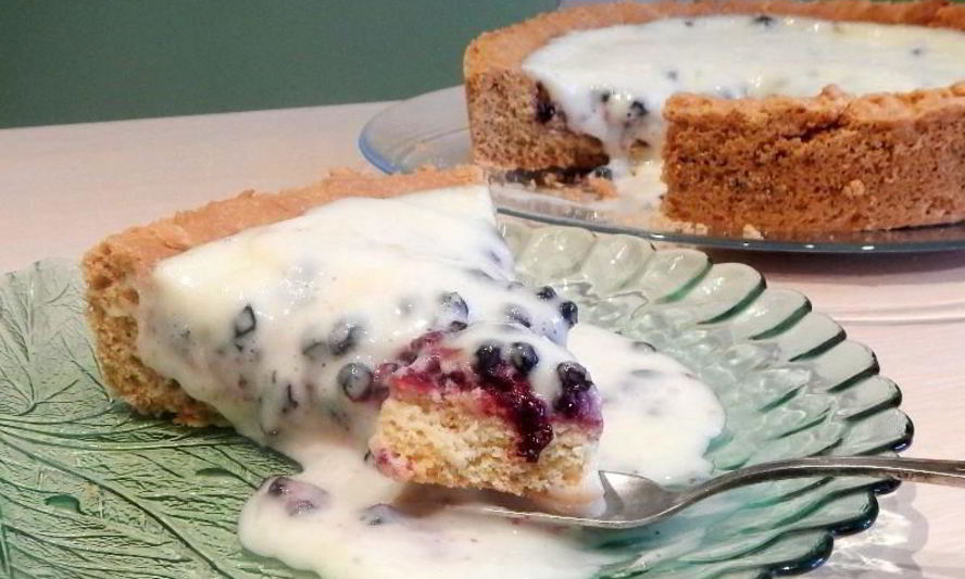 Рецепт пирога с брусникой и сметаной открытый