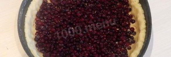 пирог с брусникой и сметаной открытый