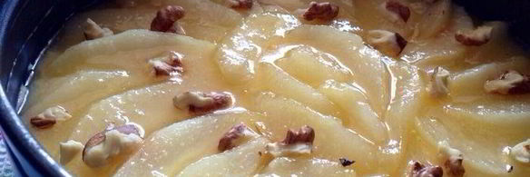 пирог с карамелизированными грушами