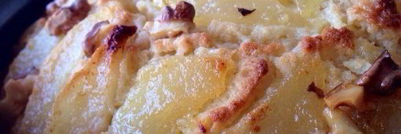 пирог с карамелизированными грушами