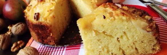 пирог с карамелизированными грушами