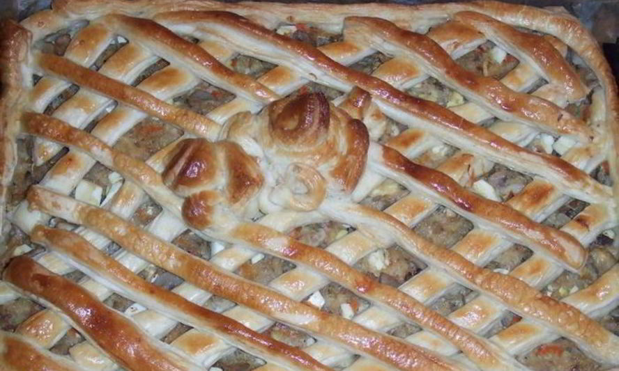 Рецепт пирога с квашеной капустой, луком, грибами и яйцом