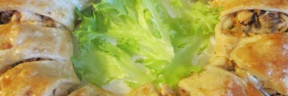 пирог с начинкой из курицы с грибами