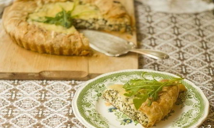 Рецепт пирога с рукколой
