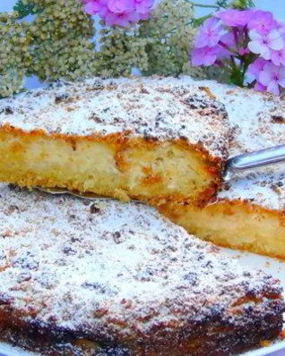 Пирог с яблоками и рикоттой