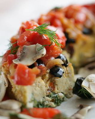 Рыбный пирог со шпинатом