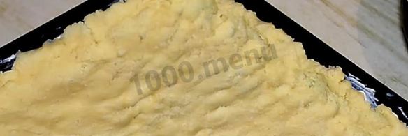 тертый пирог с творогом и яблоками