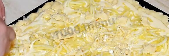 тертый пирог с творогом и яблоками