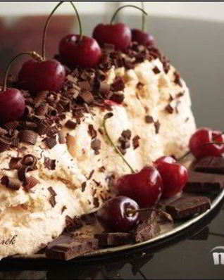 Творожный пирог с черешней