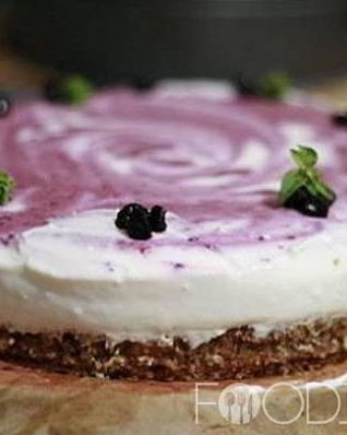 Творожный пирог с черникой