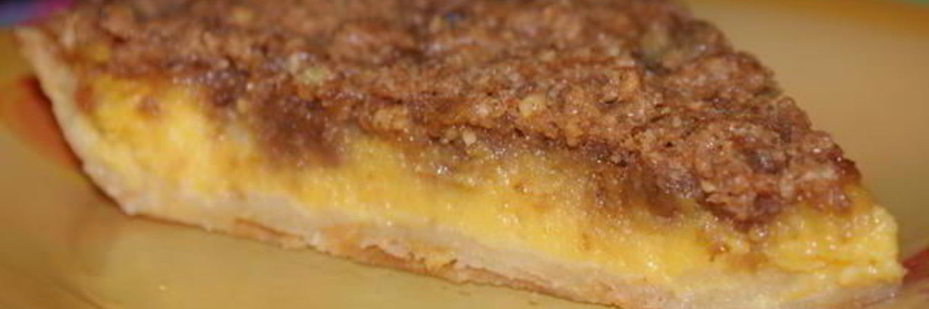 Тыквенный пирог с ореховой крошкой