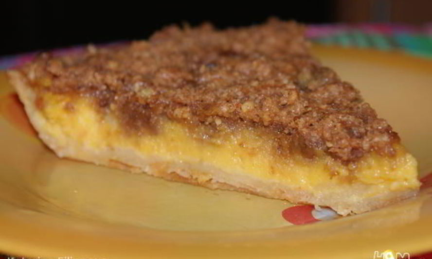 Рецепт тыквенного пирога с ореховой крошкой